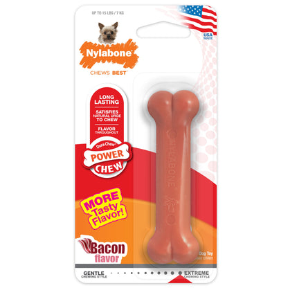 Nylabone Power Chew Dog Toy Bacon, 1ea/XS/Petite  Up To 15 Lbs. 1 ct