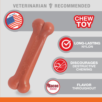 Nylabone Power Chew Dog Toy Bacon, 1ea/XS/Petite  Up To 15 Lbs. 1 ct