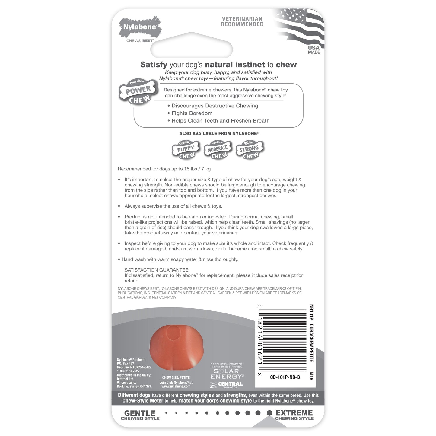 Nylabone Power Chew Dog Toy Bacon, 1ea/XS/Petite  Up To 15 Lbs. 1 ct