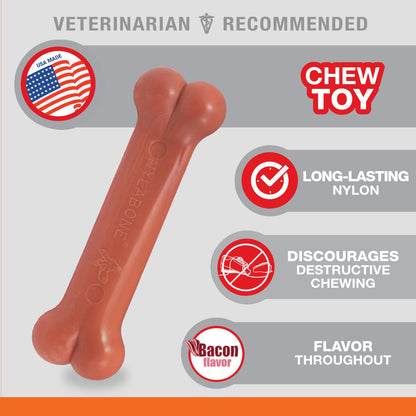 Nylabone Power Chew Dog Toy Bacon, 1ea/SMall/Regular  Up To 25 Ibs. 1 ct