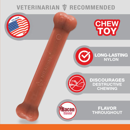 Nylabone Power Chew Dog Toy Bacon, 1ea/Large/Giant  Up To 50 Lbs. 1 ct