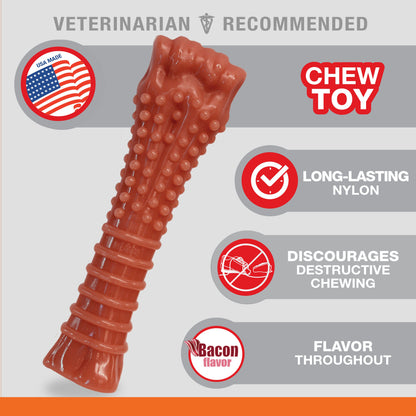 Nylabone Power Chew Dog Toy Bacon, 1ea/XL/Souper  50 Lbs. 1 ct