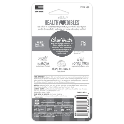 Nylabone Healthy Edibles AllNatural Long Lasting Chew Treats Roast Beef, 1ea/XS/Petite  Up To 15 Lbs. 2 ct