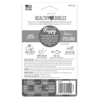 Nylabone Healthy Edibles AllNatural Long Lasting Puppy Chew Treats Lamb  Apple, 1ea/XS/Petite  Up To 15 Lbs. 4 ct