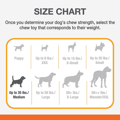 Nylabone PRO Action Dental Power Chew Durable Dog Toy Bacon, Orange, 1ea/Medium/Wolf  Up To 35 Lbs. 1 ct