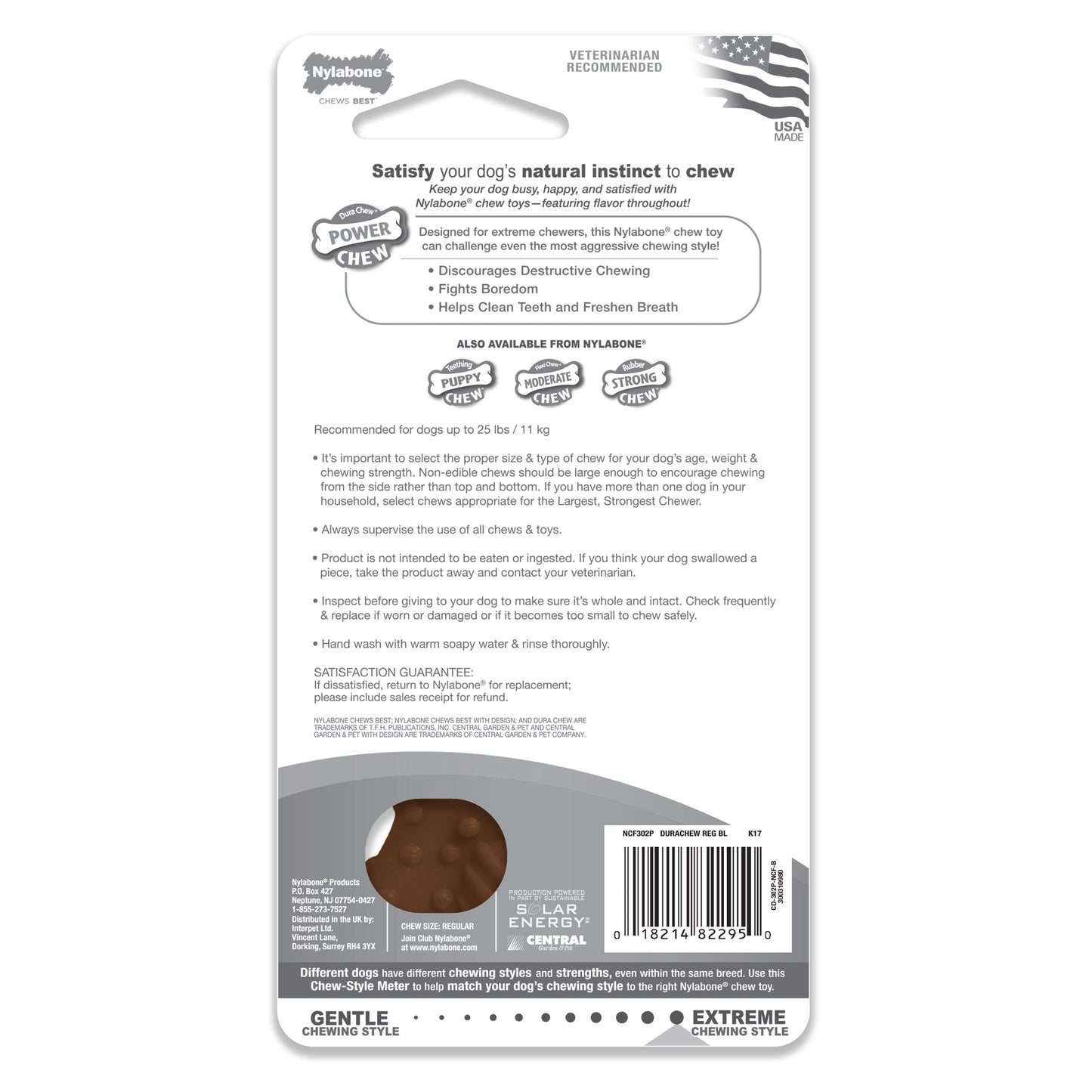 Nylabone Flavor Frenzy Power Chew Durable Dog Chew Toy Flavor Medley, 1ea/SMall/Regular  Up To 25 Ibs. 1 ct