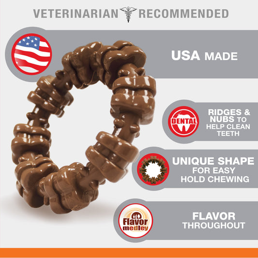 Nylabone Power Chew Textured Dog Ring Toy Flavor Medley, 1ea/XL/Souper  50 Lbs. 1 ct