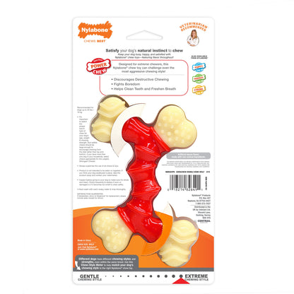 Nylabone Power Chew Double Bone Bacon Dog Chew Toy Bacon, 1ea/Medium/Wolf  Up To 35 Lbs. 1 ct