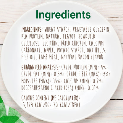 Nylabone Healthy Edibles AllNatural Long Lasting Puppy Chew Treats Lamb  Apple, 1ea/XS/Petite  Up To 15 Lbs. 8 ct