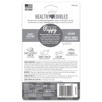 Nylabone Healthy Edibles AllNatural Long Lasting Puppy Chew Treats Turkey  Sweet Potato, 1ea/XS/Petite  Up To 15 Lbs. 8 ct