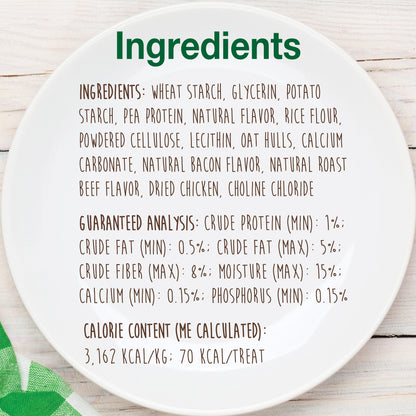 Nylabone Healthy Edibles AllNatural Long Lasting Chew Treats Bacon, 1ea/XS/Petite  Up To 15 Lbs. 8 ct