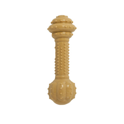Nylabone Barbell Power Chew Durable Dog Toy Peanut Butter, 1ea/Medium/Wolf  Up To 35 Lbs. 1 ct