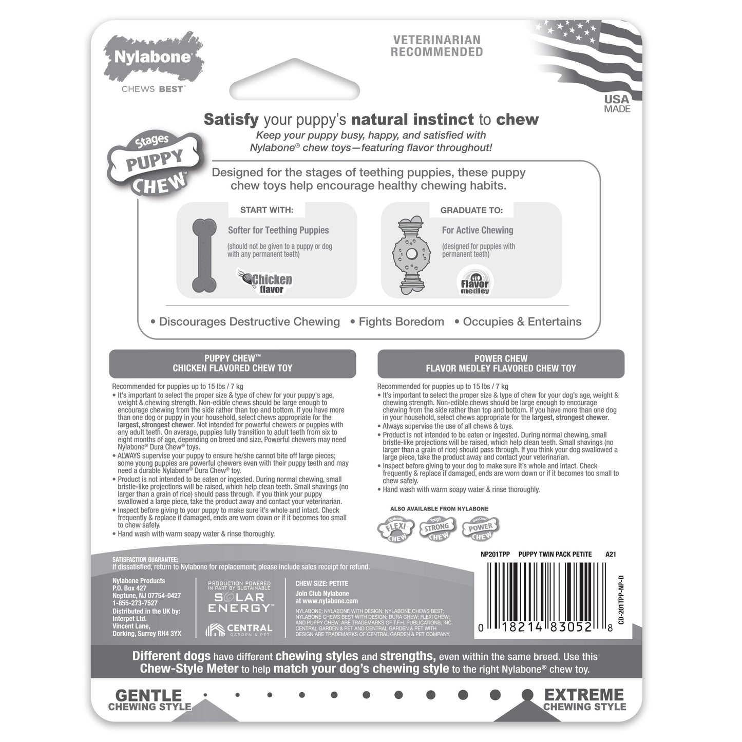 Nylabone Just for Puppies Teething Chew Ring Bone Flavor Medley  Chicken, 1ea/XS/Petite  Up To 15 Lbs. 2 ct