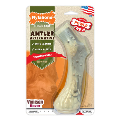 Nylabone Power Chew Antler Dog Chew Alternative Venison, 1ea/Large/Giant  Up To 50 Lbs. 1 ct