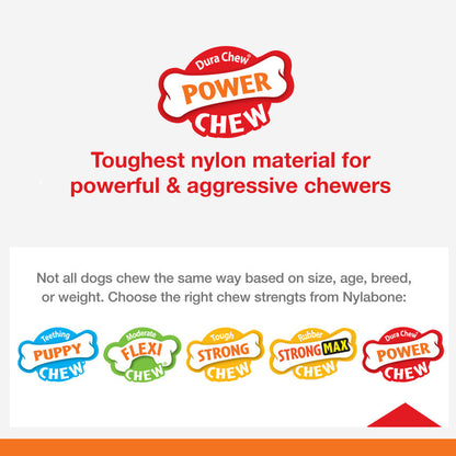 Nylabone Power Chew Antler Dog Chew Alternative Venison, 1ea/Medium/Wolf  Up To 35 Lbs. 1 ct