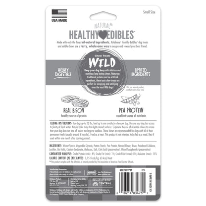 Nylabone Healthy Edibles WILD AllNatural Long Lasting Chew Treats Bison, 1ea/SMall/Regular  Up To 25 Ibs. 8 ct