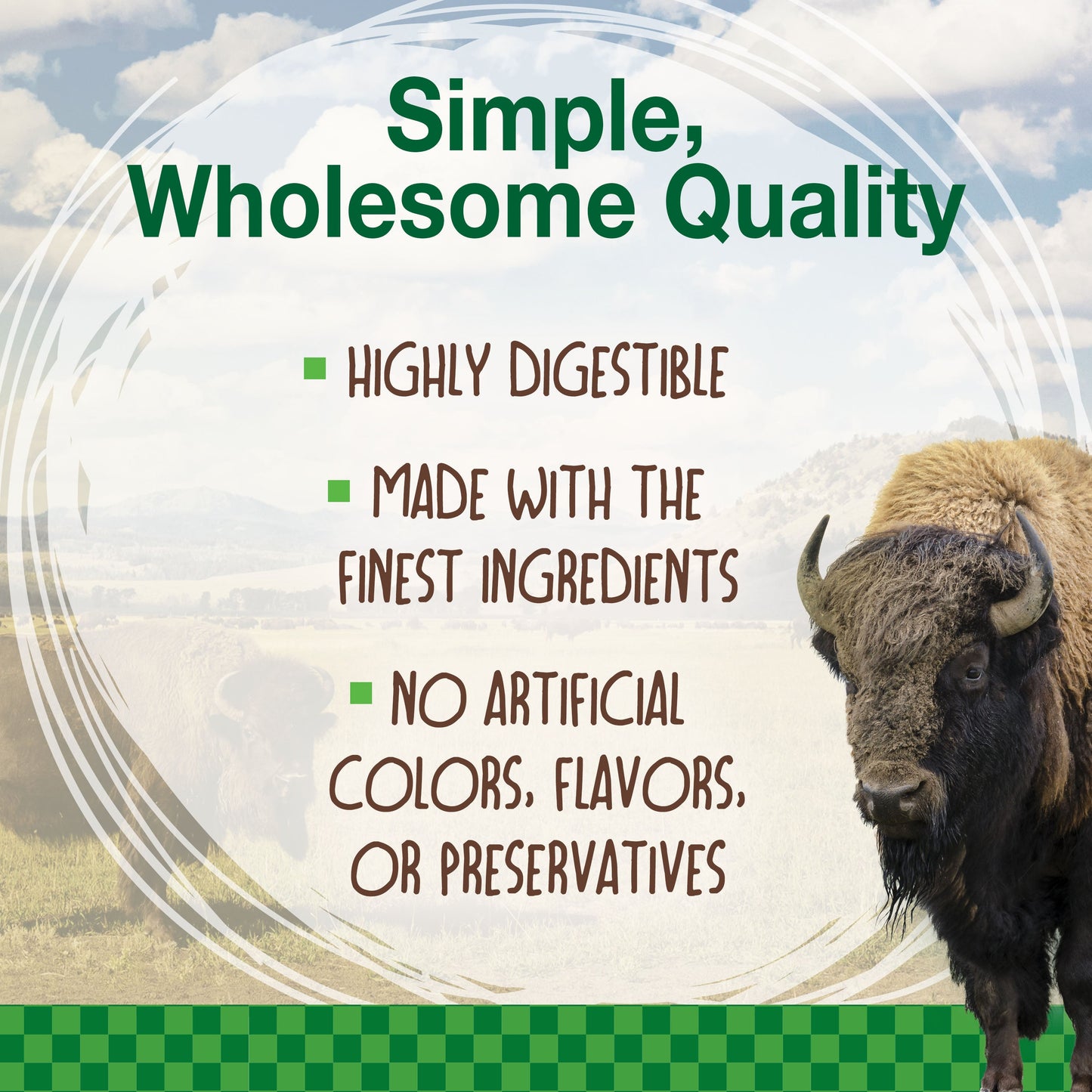 Nylabone Healthy Edibles WILD AllNatural Long Lasting Chew Treats Bison, 1ea/Medium/Wolf  Up To 35 Lbs. 2 ct