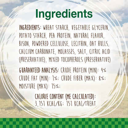 Nylabone Healthy Edibles WILD AllNatural Long Lasting Chew Treats Bison, 1ea/Medium/Wolf  Up To 35 Lbs. 2 ct