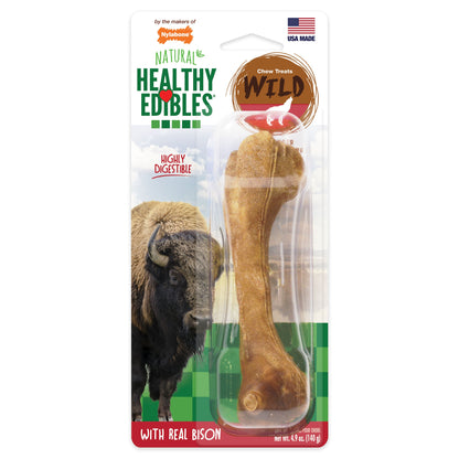 Nylabone Healthy Edibles WILD AllNatural Long Lasting Chew Treats Bison, 1ea/Large/Giant  Up To 50 Lbs. 1 ct