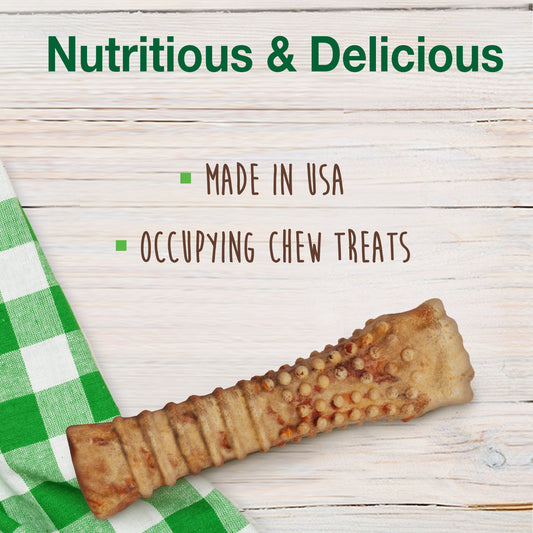 Nylabone Healthy Edibles AllNatural Long Lasting Chew Treats Turkey  Apple, 1ea/XL/Souper  50 Lbs. 1 ct