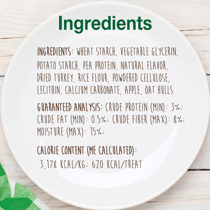 Nylabone Healthy Edibles AllNatural Long Lasting Chew Treats Turkey  Apple, 1ea/XL/Souper  50 Lbs. 1 ct