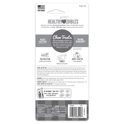 Nylabone Healthy Edibles AllNatural Long Lasting Chew Treats Turkey  Apple, 1ea/XL/Souper  50 Lbs. 1 ct