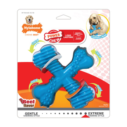 Nylabone Power Chew Comfort Hold X Bone Dog Toy Beef, 1ea/Large/Giant  Up To 50 Lbs. 1 ct