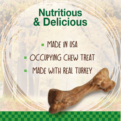 Nylabone Healthy Edibles WILD AllNatural Long Lasting Puppy Chew Treats Turkey, 1ea/SMall/Regular  Up To 25 Ibs. 4 ct