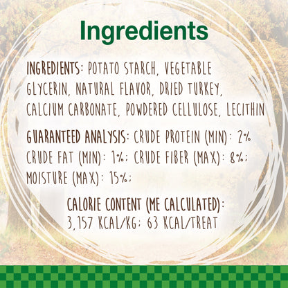 Nylabone Healthy Edibles WILD AllNatural Long Lasting Puppy Chew Treats Turkey, 1ea/SMall/Regular  Up To 25 Ibs. 4 ct