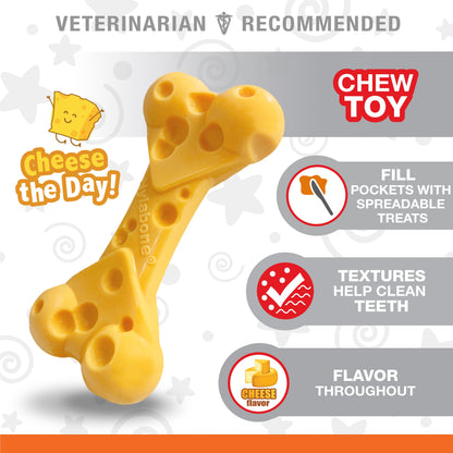 Nylabone Power Chew Cheese Dog Toy Cheese, 1ea/Medium/Wolf  Up To 35 Lbs. 1 ct