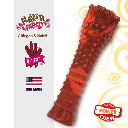 Nylabone Flavor Frenzy Power Chew Durable Dog Chew Toy Beef Jerky, 1ea/XL/Souper  50 Lbs. 1 ct