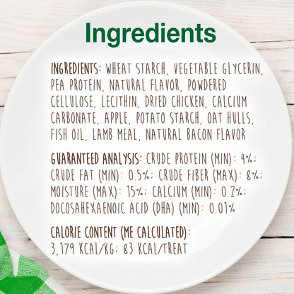 Nylabone Healthy Edibles AllNatural Long Lasting Puppy Chew Treats Lamb  Apple, 1ea/SMall/Regular  Up To 25 Ibs. 4 ct