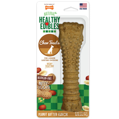 Nylabone Healthy Edibles AllNatural Long Lasting Chew Treats 1 Count, Peanut Butter, 1ea/XL/Souper  50 Lbs. 1 ct