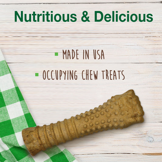 Nylabone Healthy Edibles AllNatural Long Lasting Chew Treats 1 Count, Peanut Butter, 1ea/XL/Souper  50 Lbs. 1 ct
