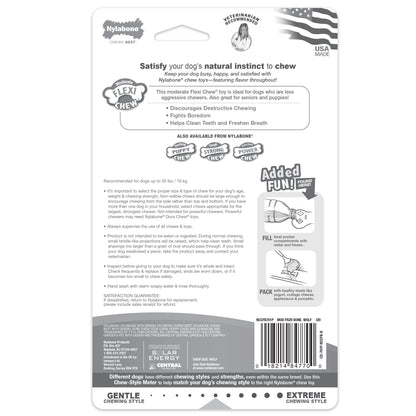 Nylabone Flexi Chew Chill  Chew Toy with Treat Pockets Chicken, Blue, 1ea/Medium 1 ct