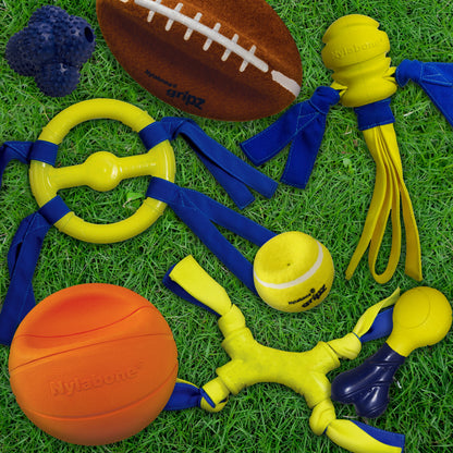 Nylabone Power Play Dog Football Gripz 1ea/Large/Giant  Up To 50 Lbs. 8.5 in 1 ct