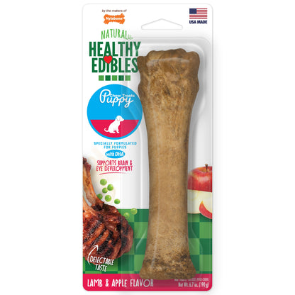 Nylabone Healthy Edibles AllNatural Long Lasting Puppy Chew Treats Lamb  Apple, 1ea/XL/Souper  50 Lbs. 1 ct