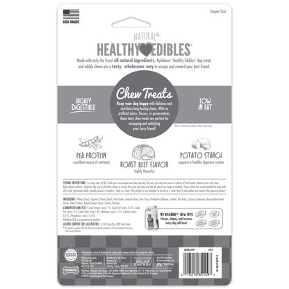 Nylabone Healthy Edibles AllNatural Long Lasting Chew Treats Roast Beef, 1ea/XL/Souper  50 Lbs. 2 ct