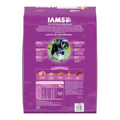 IAMS Mature Adult Senior Dry Dog Food Real Chicken 15lb