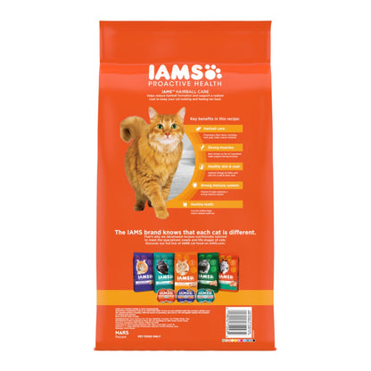 IAMS Proactive Health Hairball Care Adult Dry Cat Food Chicken & Salmon 7lb