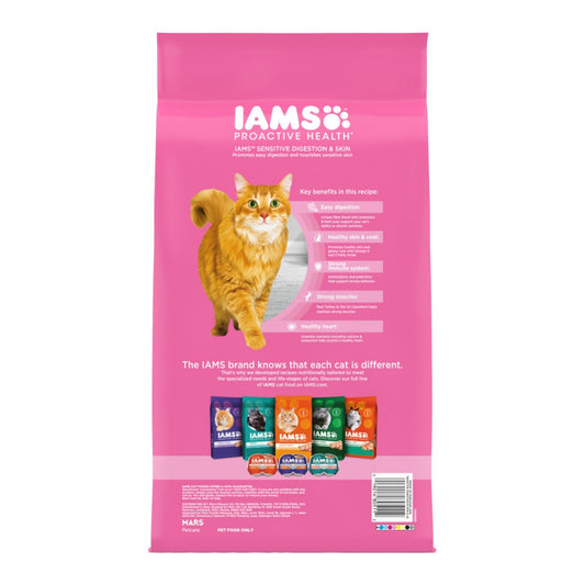 IAMS Proactive Health Sensitive Digestion & Skin Adult Dry Cat Food Turkey 6lb