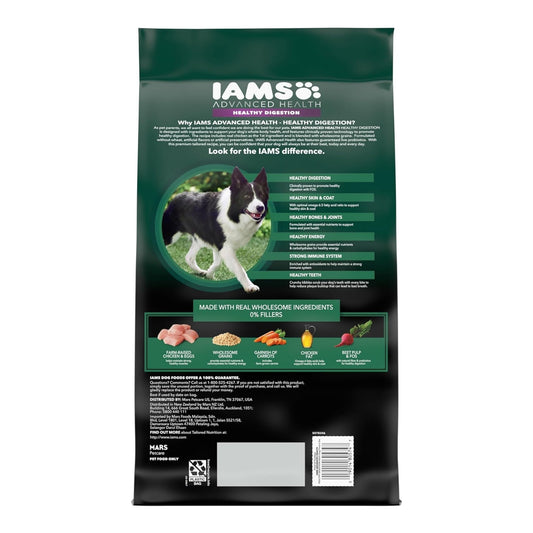 IAMS Advanced Healthy Digestion Adult Dry Dog Food Chicken & Whole Grains 6lb