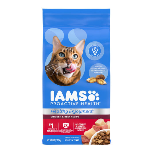 IAMS ProActive Health Healthy Enjoyment Dry Cat Food Chicken & Beef 6lb