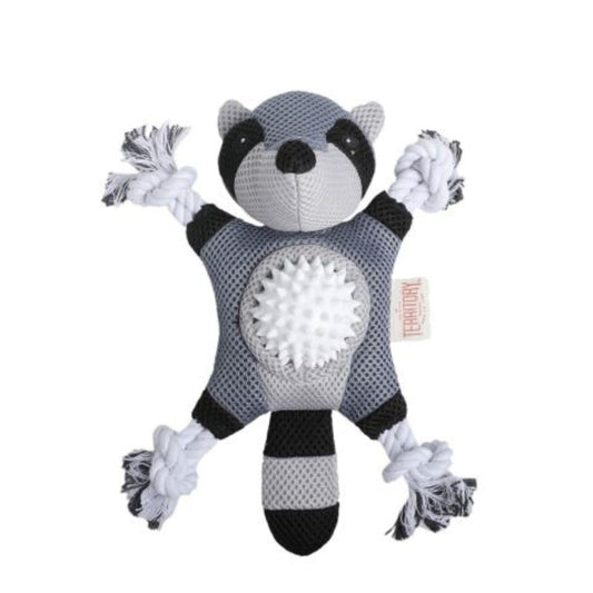 Territory Dog Toy 2 In 1 Raccoon 10 Inch