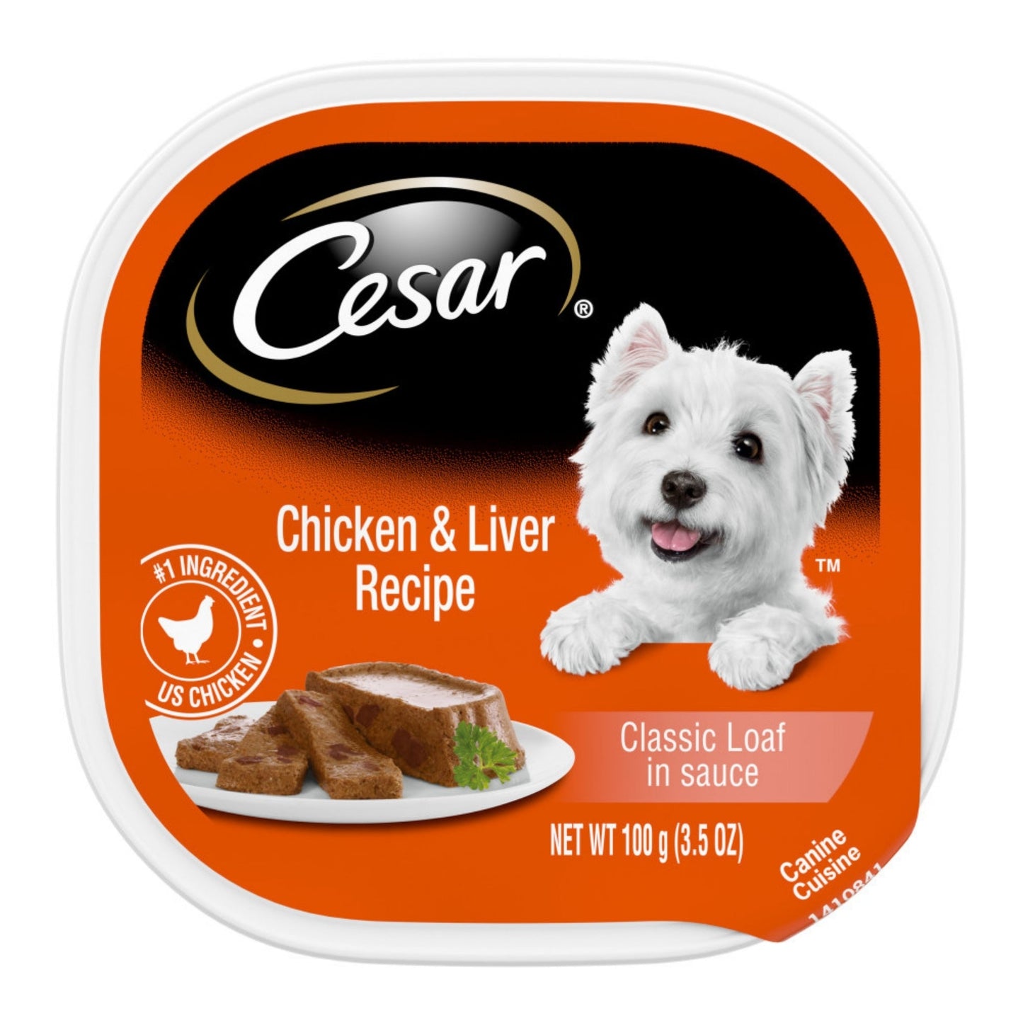 Cesar Classic Loaf in Sauce Adult Wet Dog Food Chicken & Liver 3.5oz 24pk