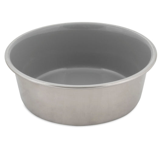 Petmate Painted Stainless Steel Bowl Sleet Gray 1ea/4 Cup