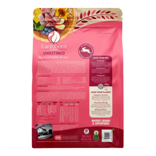 Earthborn Holistic Unrefined Ancient Grains & Superfoods Dry Dog Food Roasted Rabbit 25lb
