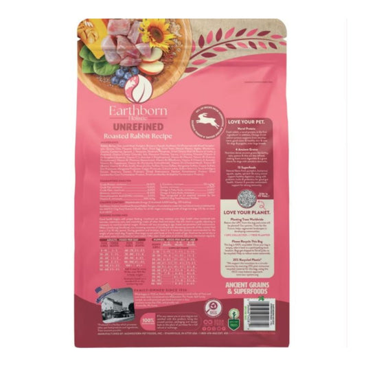 Earthborn Holistic Unrefined Ancient Grains & Superfoods Dry Dog Food Roasted Rabbit 4lb