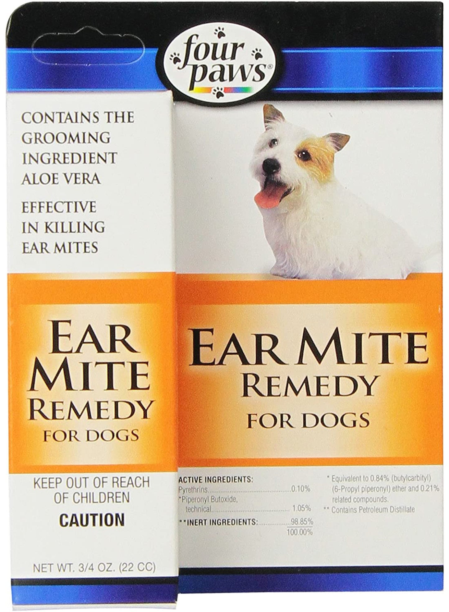 Four Paws Healthy Promise Aloe Ear Mite Treatment For Dogs 1ea/0.75 oz