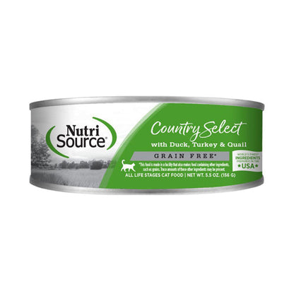 NutriSource Select Recipe Grain Free Canned Cat Food Country Select 5.5oz